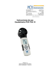 PCE Instruments PCE-THA 10 Instrucciones De Uso