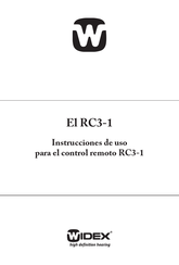 Widex El RC3-1 Instrucciones De Uso