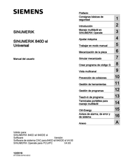 Siemens SINUMERIK 840D sl Universal Manual Del Usuario