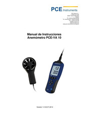 PCE Instruments PCE-VA 10 Manual De Instrucciones