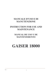 STI GAISER 18000 Manual De Uso Y De Mantenimiento