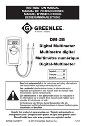 Greenlee DM-25 Manual De Instrucciones