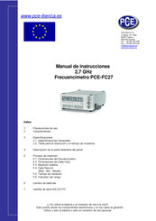 PCE Instruments PCE-FC27 Manual De Instrucciones