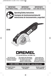 Dremel US40 Instrucciones De Funcionamiento Y Seguridad