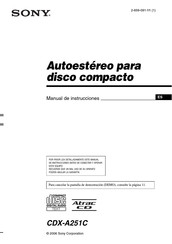 Sony CDX-A251C Manual De Instrucciones