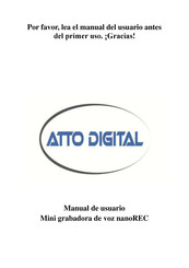 aTTo Digital nanoREC Manual De Usuario