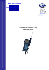 PCE Instruments P-600 Instrucciones De Uso