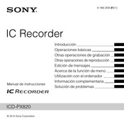 Sony ICD-PX820 Manual De Instrucciones