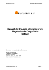 Ecosolar Solsum 6.6 Manual Del Usuario