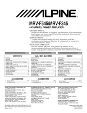 Alpine MRV-F545 Manual De Operación