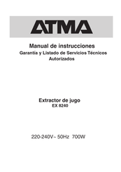 ATMA EX 8240 Manual De Instrucciones