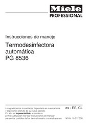 Miele professional PG 8536 Instrucciones De Manejo