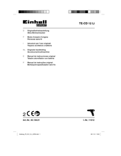 EINHELL Expert TE-CD 12 Li Manual De Instrucciones