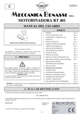 Meccanica Benassi RT 401 Manual Del Usuario