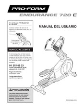 Pro-Form ENDURANCE 720 E Manual Del Usuario