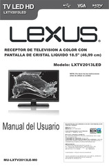 Lexus LXTV2013LED Manual Del Usuario