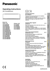 Panasonic CS-XZ9SKEW Instrucciones De Funcionamiento