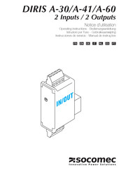 socomec DIRIS A-60 Instrucciones De Servicio