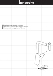 Hansgrohe Metris Select Prep 14848 Serie Instrucciones De Montaje