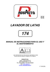 ROSAUTO 174 Manual De Instrucciones Para El Uso Y El Mantenimiento