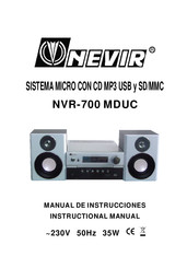 Nevir NVR-700 MDUC Manual De Instrucciones