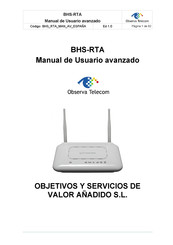 Observa Telecom BHS-RTA Manual De Usuario Avanzado