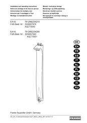 Franke AQCT0051 Instrucciones De Montaje Y Uso