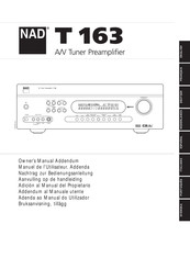 Nad T 163 Adición Al Manual Del Propietario