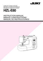 JUKI HZL-E80 Manual De Instrucciones