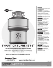 InSinkErator Evolution Supreme SS Manual De Instrucciones De Mantenimiento Para El Usuario