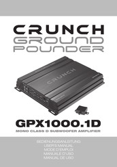 Crunch GROUND POWER GPX1000.1D Manual De Uso