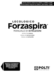 POLTI Forzaspira LECOLOGICO AQUA ALLERGY_TURBO CARE Manual De Instrucciones