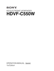 Sony HDVF-C550W Manual De Operación