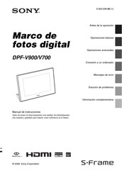 Sony S-Frame DPF-V900 Manual De Instrucciones