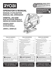 Ryobi JS481L Manual Del Operador