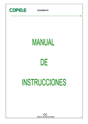 COPELE DOGSIMATIC Manual De Instrucciones