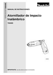 Makita TD020D Manual De Instrucciones