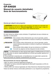 Hitachi CP-X4020 Manual De Usuario