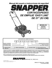 Snapper ESPV21 Manual Del Usuario