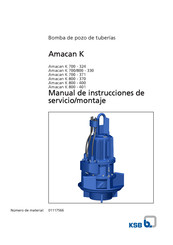 KSB Amacan K 800 - 330 Manual De Instrucciones