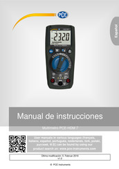 PCE Instruments PCE-HDM 7 Manual De Instrucciones