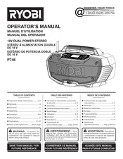 Ryobi P746 Manual Del Operador