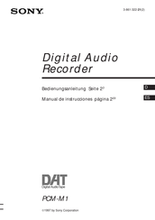Sony PCM-M1 Manual De Instrucciones