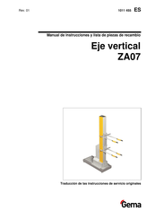 Gema ZA07 Manual De Instrucciones Y Lista De Piezas De Recambio