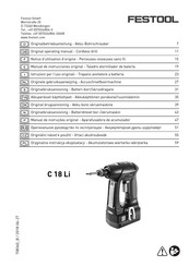 Festool C 18 Li Manual De Instrucciones Original