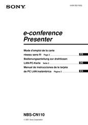 Sony NBS-CN110 Manual De Instrucciones