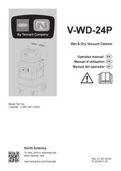 Tennant V-WD-24P Manual Del Operador