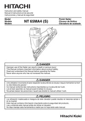 Hitachi Koki NT 65MA4 Instrucciones Y Manual De Seguridad