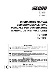 Echo HC-1501 Manual De Instrucciones
