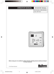 McQuay OM-SLM-0501 Instrucciones De Operación